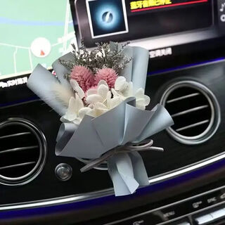 Car aromatherapy air outlet perfume everlasting dried bouquet car decorative ornaments air conditioning fragrance clip rose love letter no. 22