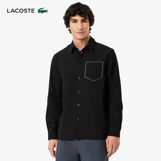LACOSTE法国鳄鱼男装26春季新款时尚潮流长袖衬衫|CH5902 031/黑色 38