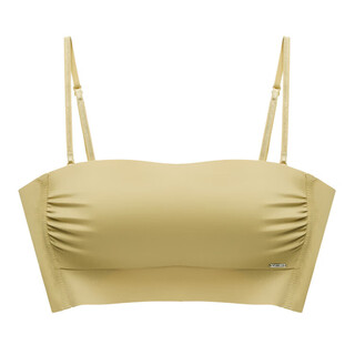 Strapless bandeau style spring and summer beautiful back push-up anti-exposure underwear women's non-slip top-up bra 75b 34b