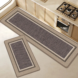 Shantou lincun kitchen floor mat absorbs water, oil, and dirt-resistant foot mats long home door entry door mats non-slip bedroom carpet floor mats the other side of dusk 1m*1cm 1 piece 50*cm newly upgraded dirt-resistant and anti-fouling belgian velvet