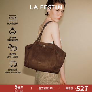 La festin new year's gift la festin bag for women 2025 new autumn and winter single shoulder armpit bag fashionable large capacity tote bag dark brown - large size | can hold 13-inch laptop | ready to ship
