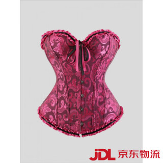 Ao yan lai retro palace style jacquard waist tube shaping outer top rose red xs _waist 59-64cm