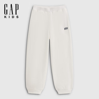 Gap gap girls 2026 spring new embroidered logo knitted trousers children's casual pants 861614 white 120 cm (6-7 years old) asian size