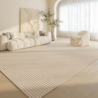 Fantasy cream style living room carpet, light luxury and high-end bedroom floor mat, wipeable and washable sofa coffee table blanket, late belgian velvet carpet 200x400cm, comfortable on the feet, breathable and non-slip 34