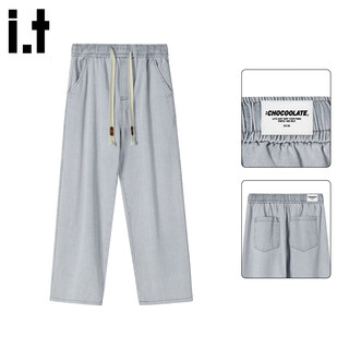 Chocoolate it men's trendy brand nine-point jeans for men 2026 spring new american trendy brand loose wide-leg pants for men light blue spring new arrival s recommended 90-110jin jin equals 0.5 kg