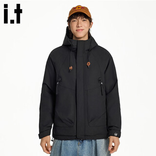 Chocoolate it chaqueta con capucha para hombre 2026 primavera caqui montañismo al aire libre chaqueta de viajero a prueba de viento negro xl recomendado 135jin jin equivale a 0,5 kg -150jin jin equivale a 0,5 kg