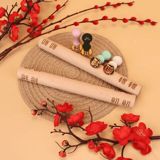 1+ household dumpling-making artifact, rolling pin with the word 