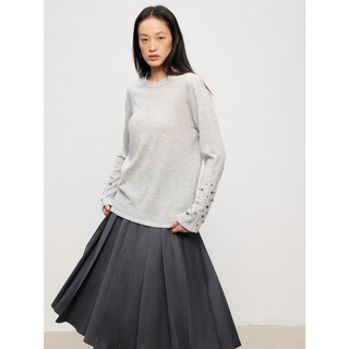 Marius | cheese sweater acetate cashmere blended advanced four seasons beaded knit pullover long sleeve t-shirt thunderstorm gray s