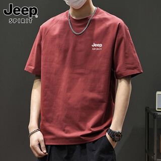 Jeep spirit jeep short-sleeved t-shirt men's summer thin high-end half-sleeved t-shirt tops round neck bottoming shirt