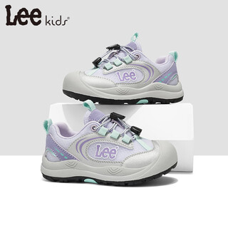 Lee kids children's sports shoes men's and women's running shoes 26 spring new running shoes non-slip wear-resistant running shoes casual shoes silver purple 26 inner length 17.2cm suitable for feet 16.2-16.7cm