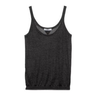 Prada women's sling breathable skin friendly daily layer top light luxury simple gray one size | it-40