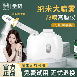 Golden rice facial steamer hydrating beauty instrument nano thermal spray facial steamer spray hydrating instrument facial steamer household open pores facial moisturizing steamer white 33c