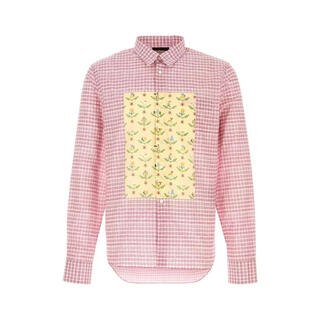 Prada ss26 light luxury men's red cotton shirt design 20 | l