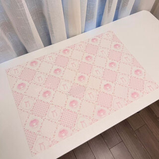 Shantou lincun melody cute cartoon insulated table mat waterproof and oil-proof tablecloth student girly desk mat high-looking bow ribbon melody 50x100cm