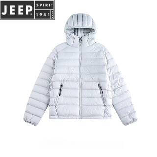 Jeep spirit invierno nuevo 90 costillas de plumón de pato blanco chaqueta ligera de tres pruebas para hombre chaqueta con forro informal cálido azul claro 2xl