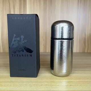 Yonghuan factory direct sales pure titanium insulated cup mini ladies portable cup compact pocket cup 150ml capsule cup pure titanium inside and out haoyue silver 150ml
