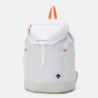 Descente men's and women's backpacks, large-capacity flip backpacks, wear-resistant commuting sports multi-functional storage backpacks white/white