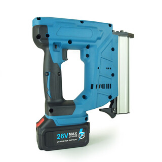 Portable rechargeable gas nail gun f30 lithium battery direct nail gun woodworking nail gun household electric nail gun bare metal-red f30