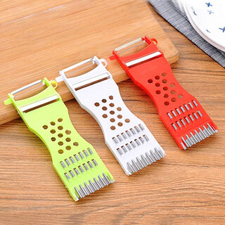 Pupan double-headed vegetable cutter, grater, peeler, stainless steel grater, multi-functional fruit plastic wire scraper, multi-function vegetable peeler, random color, 80 pcs