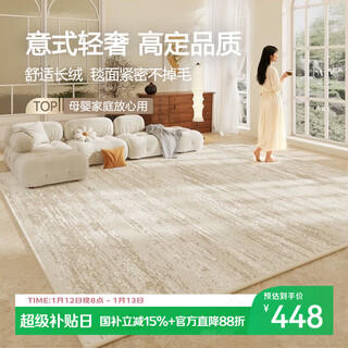 Deemoon living room carpet light luxury high-end cream style stain-resistant anti-slip wipeable modern simple home 200*300