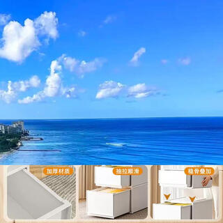 Yusenyi tidyhome wardrobe storage box drawer-type household clothes, underwear and pants storage box storage box 37l (upgraded model) depth 49 width 39.5 height 19cm 3 3 3