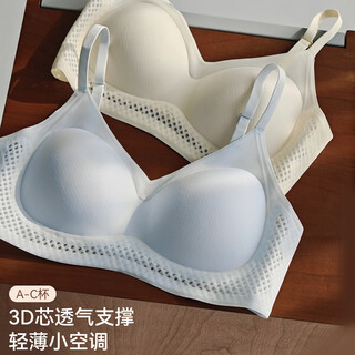 Amorous cat seamless underwear for women small breasts thin comfortable secondary breast control anti-sagging fixed cup bra 2026 new champagne white m (recommended 34/75abc)