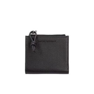 Emporio armani men's logo wallet portable storage design zipper closure dustproof protection black genuine leather material black one size