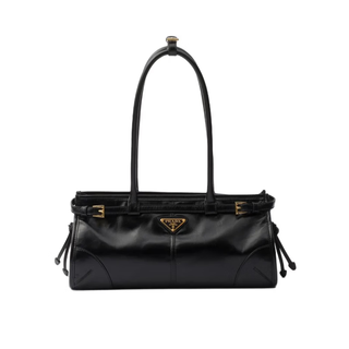 Prada fashion trend personalized enamel metal triangle logo nylon versatile commuting bag shoulder bag women's bag men's bag medium handbag 1ba426_2cyr_f0002_v_