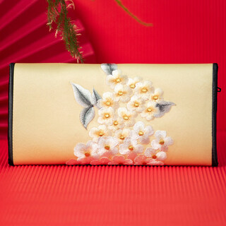 Perfectly embroidered ancient style wallet for women suzhou embroidery card bag chinese style special gift mom cheongsam clutch bag holiday gift gold