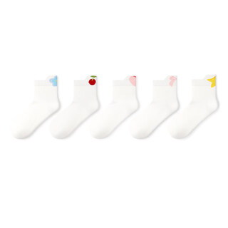 Pami socks women's spring and autumn mid-calf socks 2025 new style cute heel stars with birkenstock shoes boneless stockings cotton sweet and sour cute-pack mid-calf style 5 pairs one size fits all (suitable for sizes 36-39)