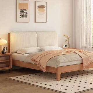 Yusenyi corduroy bedside cushion tatami soft bag large backrest bedroom bedside self-adhesive thickening anti-collision customizable removable and washable lazy wick + goose warm white (with bedside cover) pillowcase 120 width x 60 height x 6cm thick