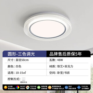Shantou lincun full spectrum master bedroom lamp led ceiling lamp living room lamp simple modern children's room lamp ultra-thin ceiling lamp fantasy - round 50cm offline voice