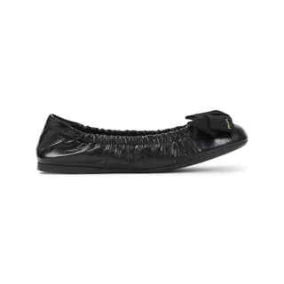 Prada ss26 light luxury women's black leather ballet flats black 20 | 38 it
