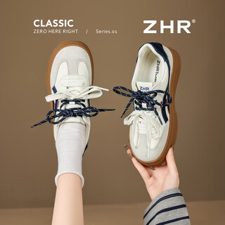 Zhr thick-soled moral training shoes for women 2026 spring new casual women's shoes soft-soled versatile sneakers for women ks321 beige 37