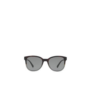 Prada women's sunglasses, blackout, uv protection, clear vision, lightweight, brown gray lens sunglasses, gray 54