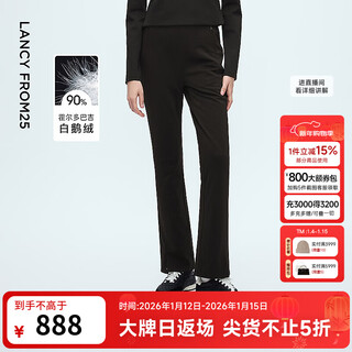 Langzi holdobagi white goose down retro slightly flared down pants high-end 2025 winter new style for women black l