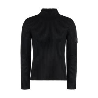 Prada men's sweater warm slim high collar autumn and winter daily knitting simple black one size | 48