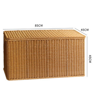 Yusenyi style plastic flip storage box clothing storage light brown 85x45x43.5/45cm extra large