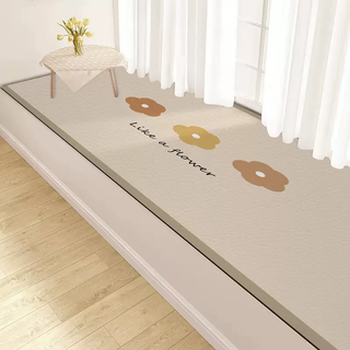 Yusenyi pu leather bay window mat master bedroom balcony window sill mat leather no-wash thickened anti-slip moisture-proof mat can be free and simple can be cut to 60x250cm pu bay window mat