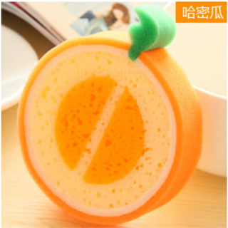 Shantou lincun dishcloth kitchen cleaning sponge wipe decontamination scouring pad cartoon fruit brush pot magic sponge cantaloupe decontamination