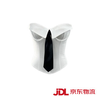 Ao yan lai american hot girl style tie chest tight vest women's slimming fishbone top white s