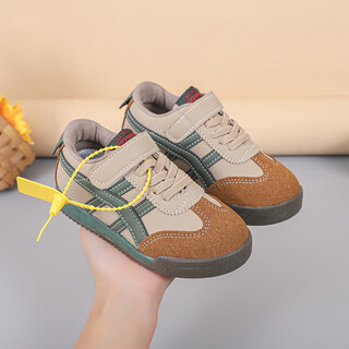 Ukuhpk girls and boys basketball shoes 2026 spring and autumn new children's non-slip breathable street running sneakers for older children khaki 23