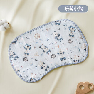 Duolingduo newborn baby cloud pillow infant pillow pure cotton gauze 0 to 1 year old baby small pillow pillow pillow towel flat pillow summer le meng 10 layers of gauze breathable polka dot 40x27x0