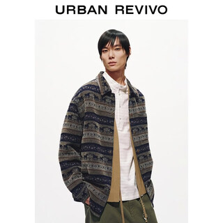 UR2026春季新款男装复古民族风马纹提花休闲衬衫UML860010 多色 M