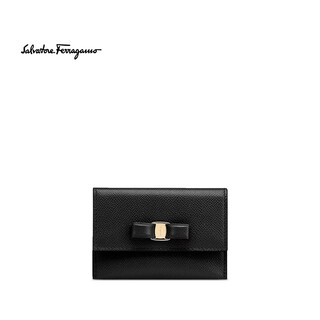 Ferragamo fw25 luxury women's black wallet black one size