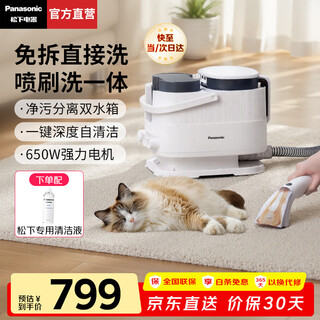 Panasonic cleaning artifact fabric cleaning machine sofa cleaning machine mattress curtain suction integrated household carpet washing machine high suction one-touch automatic cleaning artifact gc10w off-white spray brush suction integrated stain remover + with special cleaning liquid