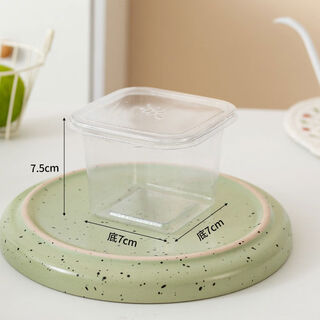 Thousand-layer mousse box, wooden bran cup, fruit scoop, yogurt, soy milk box, pudding, dessert baking and decoration box, single box with lid, 50 sets