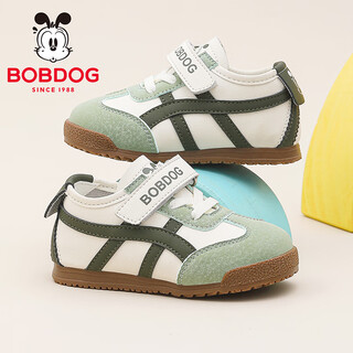 Bobdog children's shoes, children's spring shoes, comfortable baby shoes, boys' low-top toddler shoes 101361085 meters/four seasons army 25