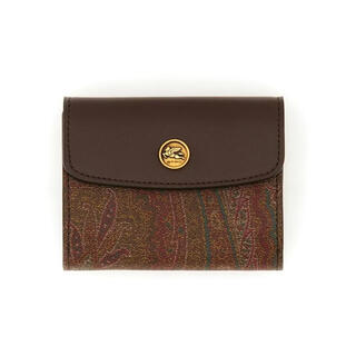 Etro ss26 light luxury women's paisley wallet brown one size