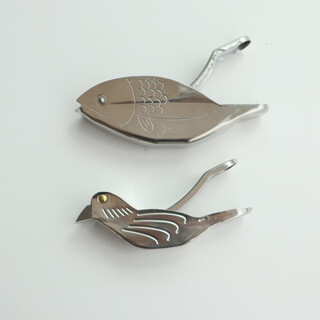 Pupan 304 stainless steel juicer bird fish type lemon juicer household manual fruit juicer lemon squeeze lemon slice juicer + bird shape with base